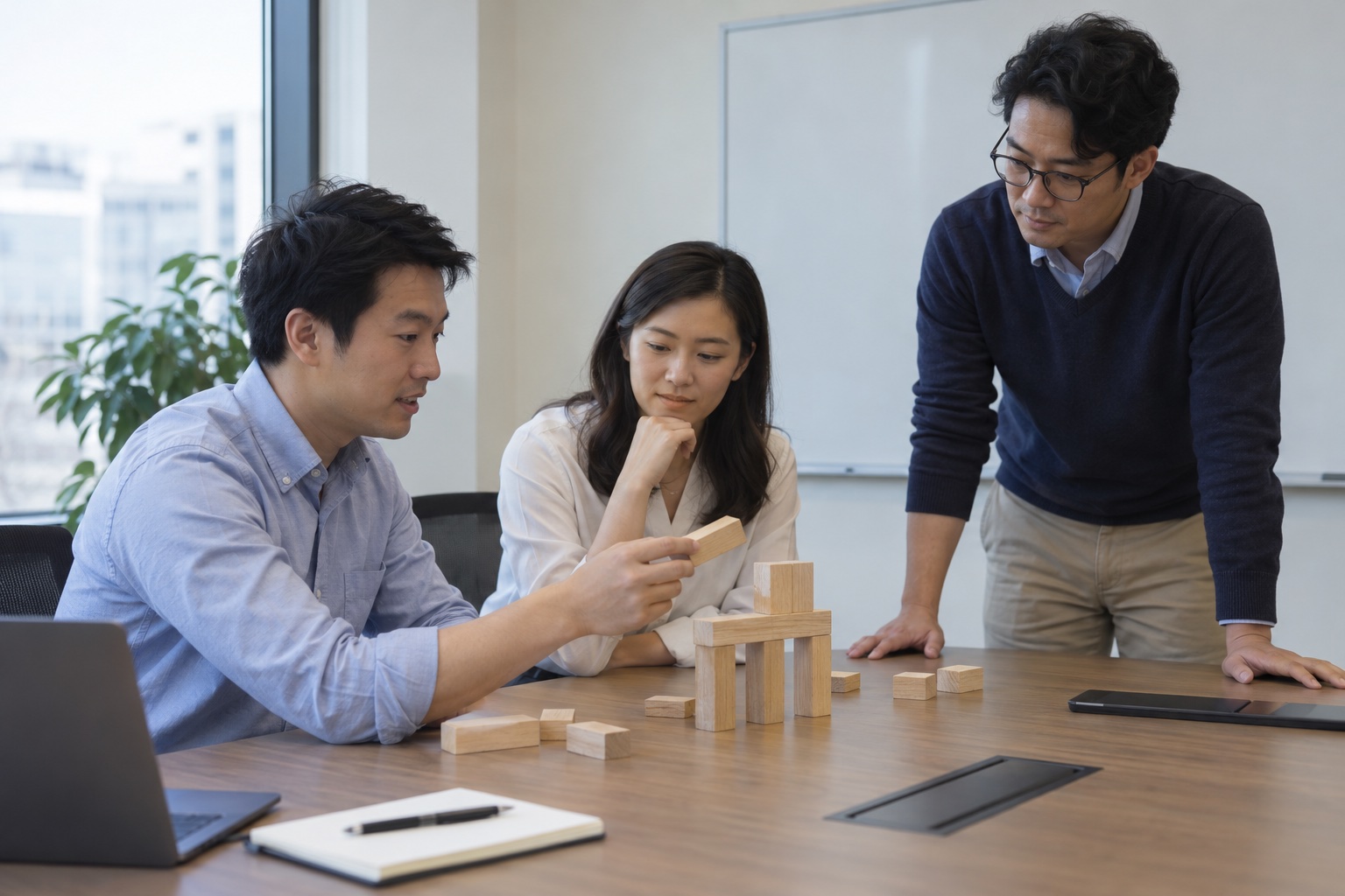 企业员工协作团建活动示意